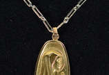 Colar de ouro 18 k com medalha com santa - 18 g - Colar de ouro 18 k com medalha com santa - 18 g