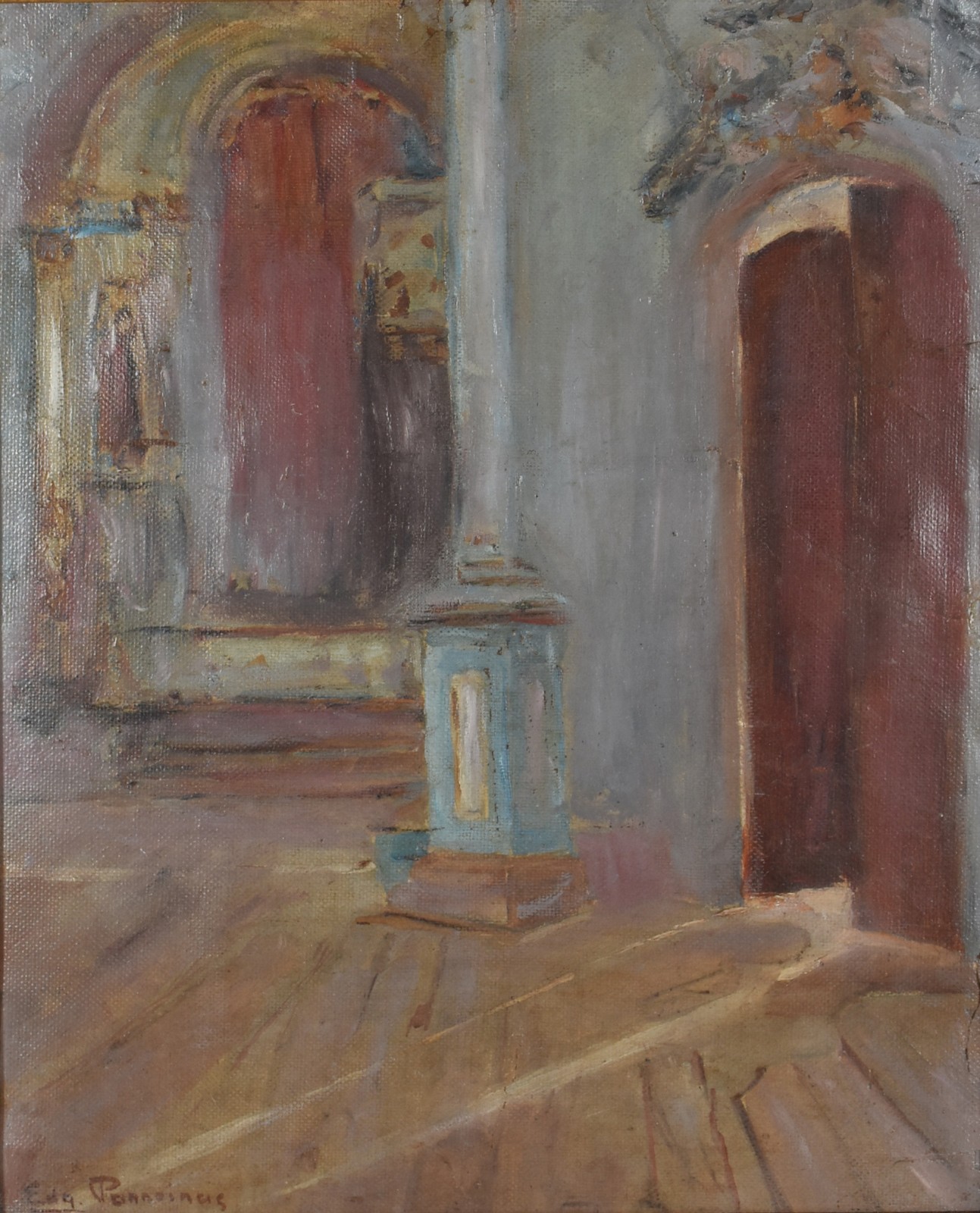 Edgar Parreiras (1885-1960), Interior da Igreja de São Francisco - Niterói - foto 1 de 4
