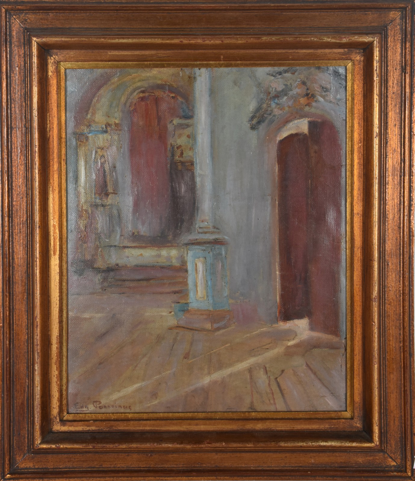 Edgar Parreiras (1885-1960), Interior da Igreja de São Francisco - Niterói - foto 2 de 4