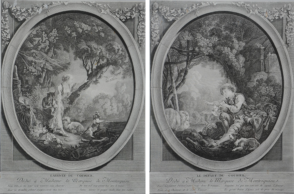 Par de gravuras francesas - 42 x 32 - foto 1 de 2