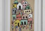 Sylvia de Leon Chalreo (1905-1991), Casario com... - Datado 1966, desenho.