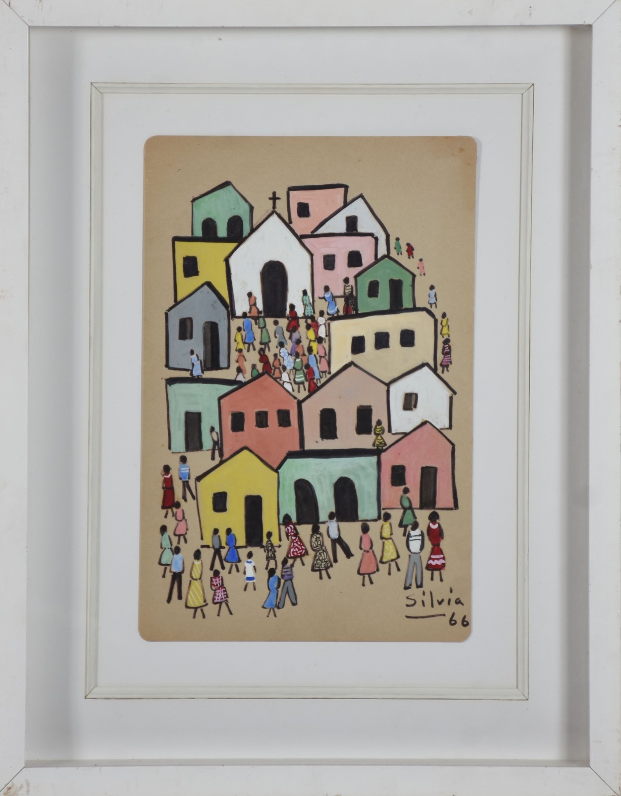 Sylvia de Leon Chalreo (1905-1991), Casario com figuras - foto 2 de 4