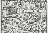 Keith Haring (1958-1990), New York is Book Country - Litografia, assinada e datada 86.