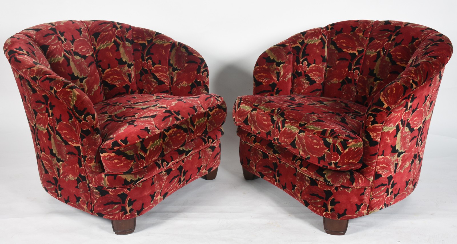 Par de poltronas Art Deco francesas, anos 40. Toda em mola com veludo... - foto 1 de 4