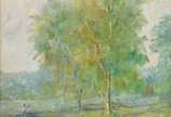 Manoel Santiago (1897-1987), Paisagem - Óleo sobre tela.