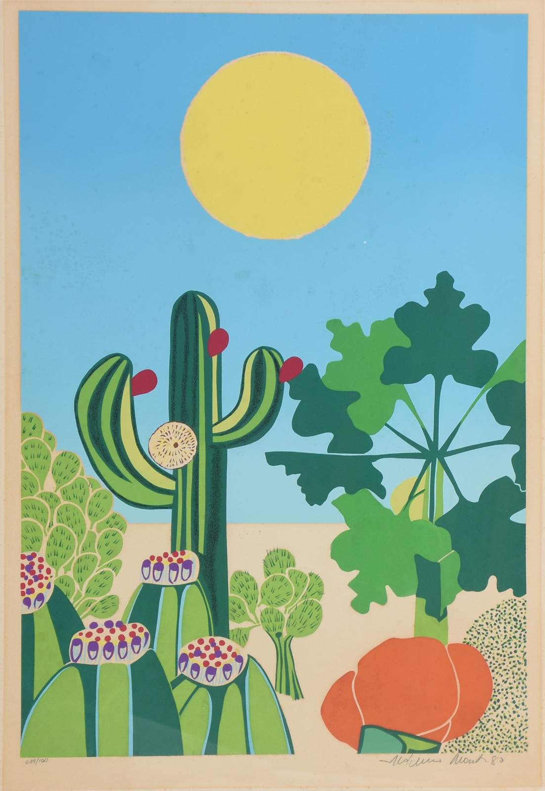 Aldemir Martins (1922-2006), Paisagem com Cacto - foto 2 de 5
