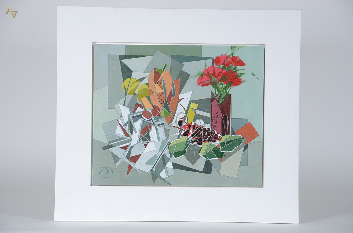 HENRI CARRIERES (1947) - Natureza morta - ost - 50 x 60 - foto 1 de 4