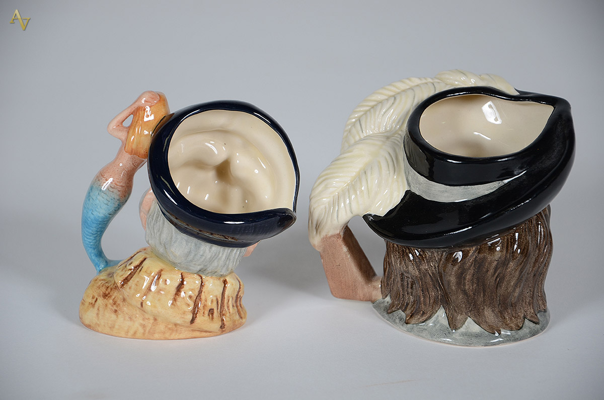 Duas pequenas canecas de faiança inglesa Royal Doulton - Altura 10,5... - foto 2 de 2