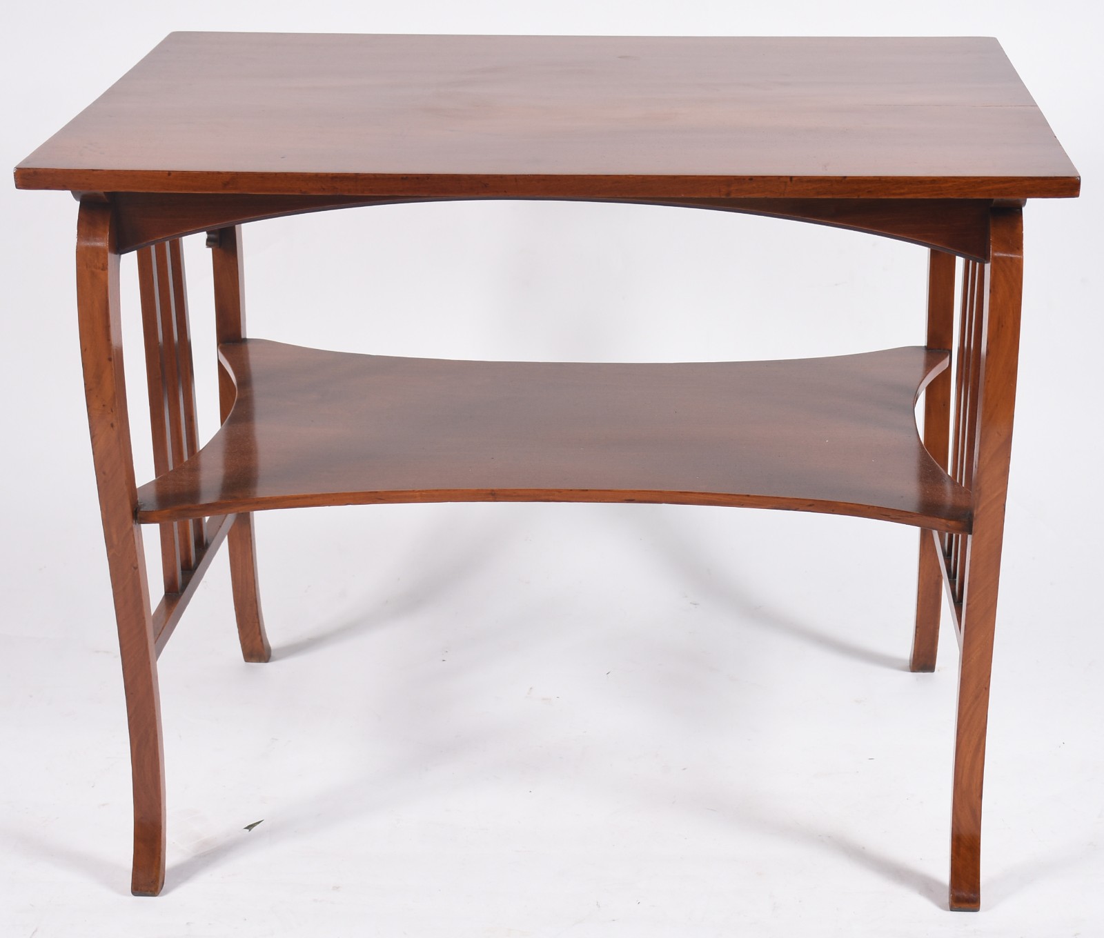 Mesa de madeira nobre estilo Art Nouveau, pernas em forma de lira... - foto 2 de 3