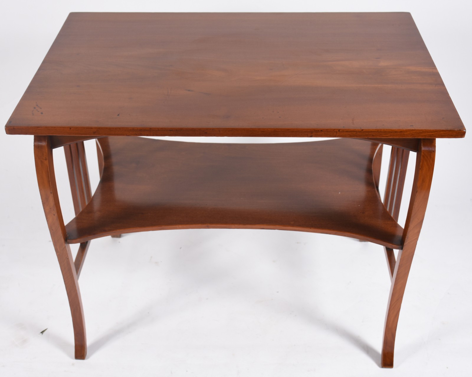 Mesa de madeira nobre estilo Art Nouveau, pernas em forma de lira... - foto 3 de 3