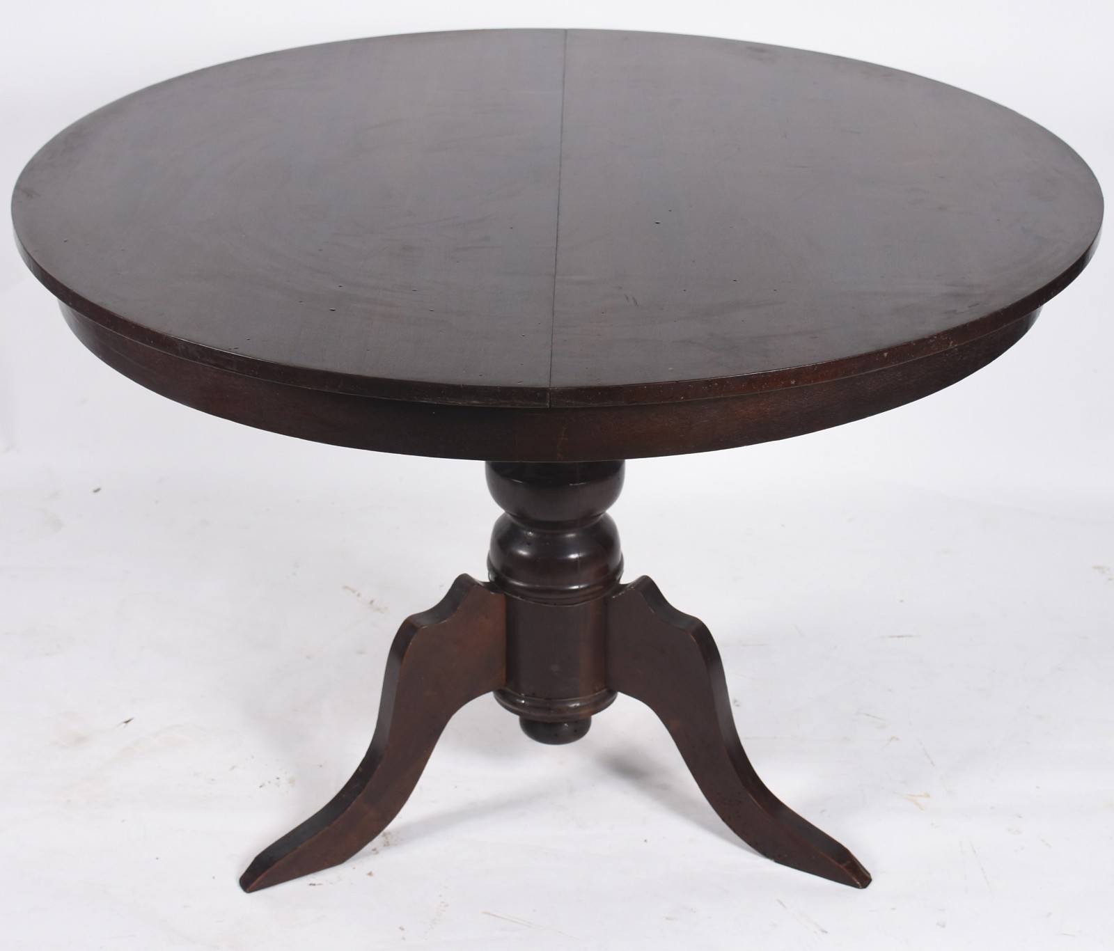 Mesa de jantar de madeira nobre feitio redondo apoiado em coluna... - foto 3 de 9