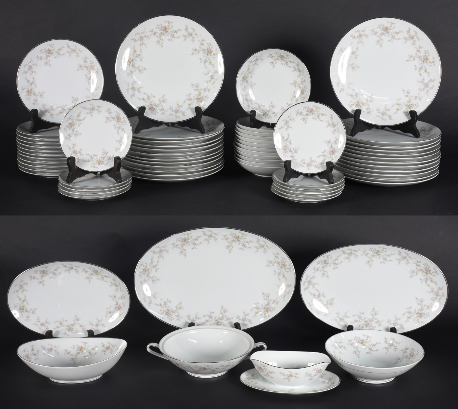 Aparelho de jantar de porcelana japonesa Noritake na cor branco com... - foto 1 de 7