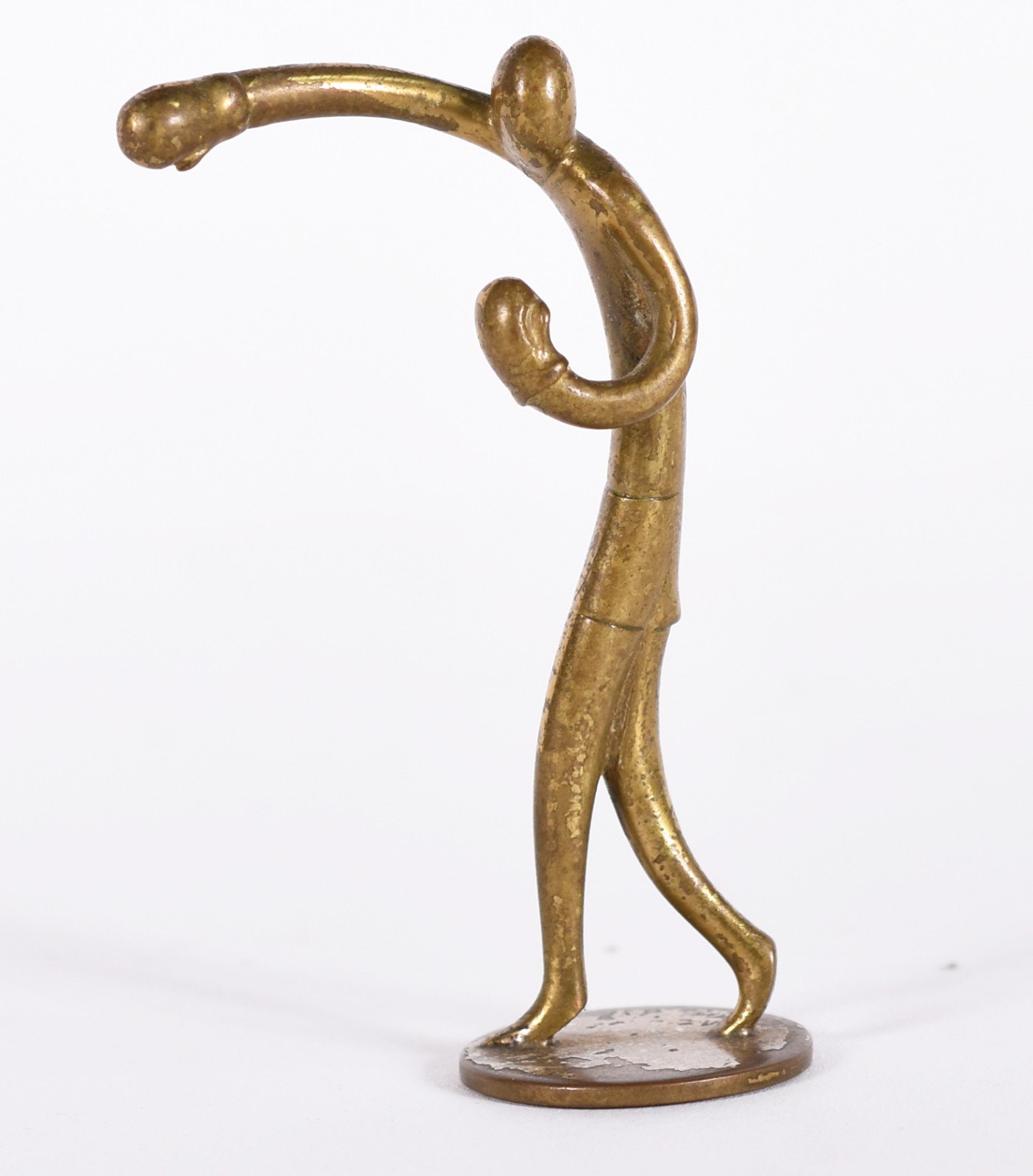 Escultura austríaca de bronze representando boxeador. - foto 1 de 5