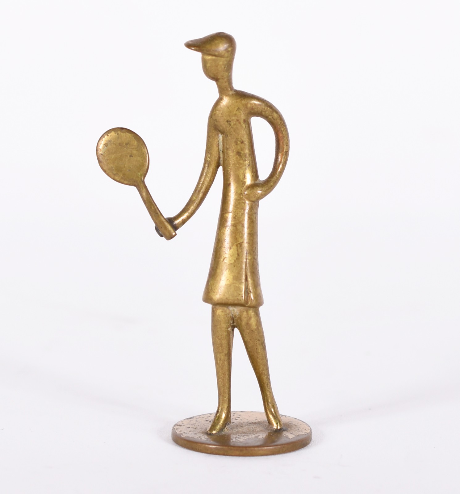 Escultura austríaca de bronze representando tenista. - foto 1 de 4