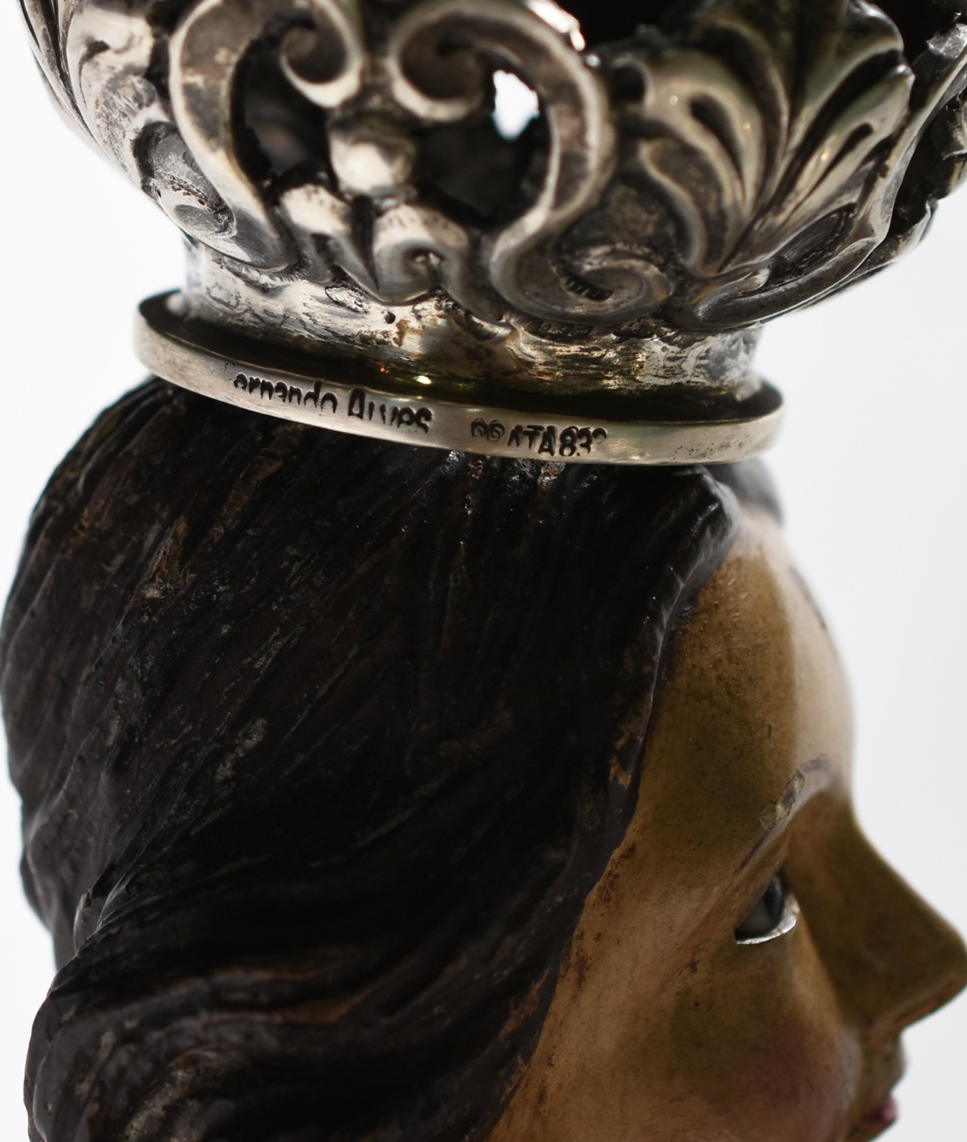 Imagem de Nossa Senhora da Conceição de madeira portuguesa do século... - foto 4 de 8