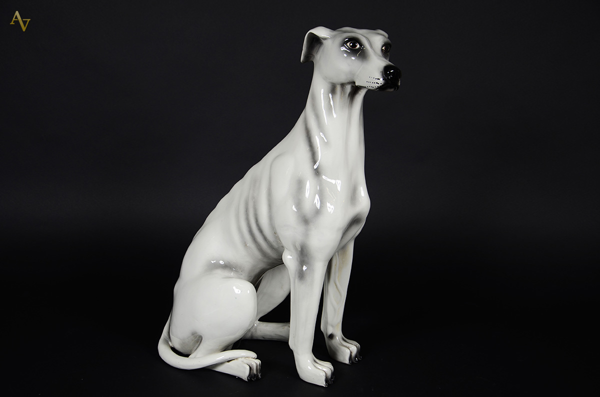 Cachorro de porcelana italiana - Altura 69 cm - foto 1 de 2