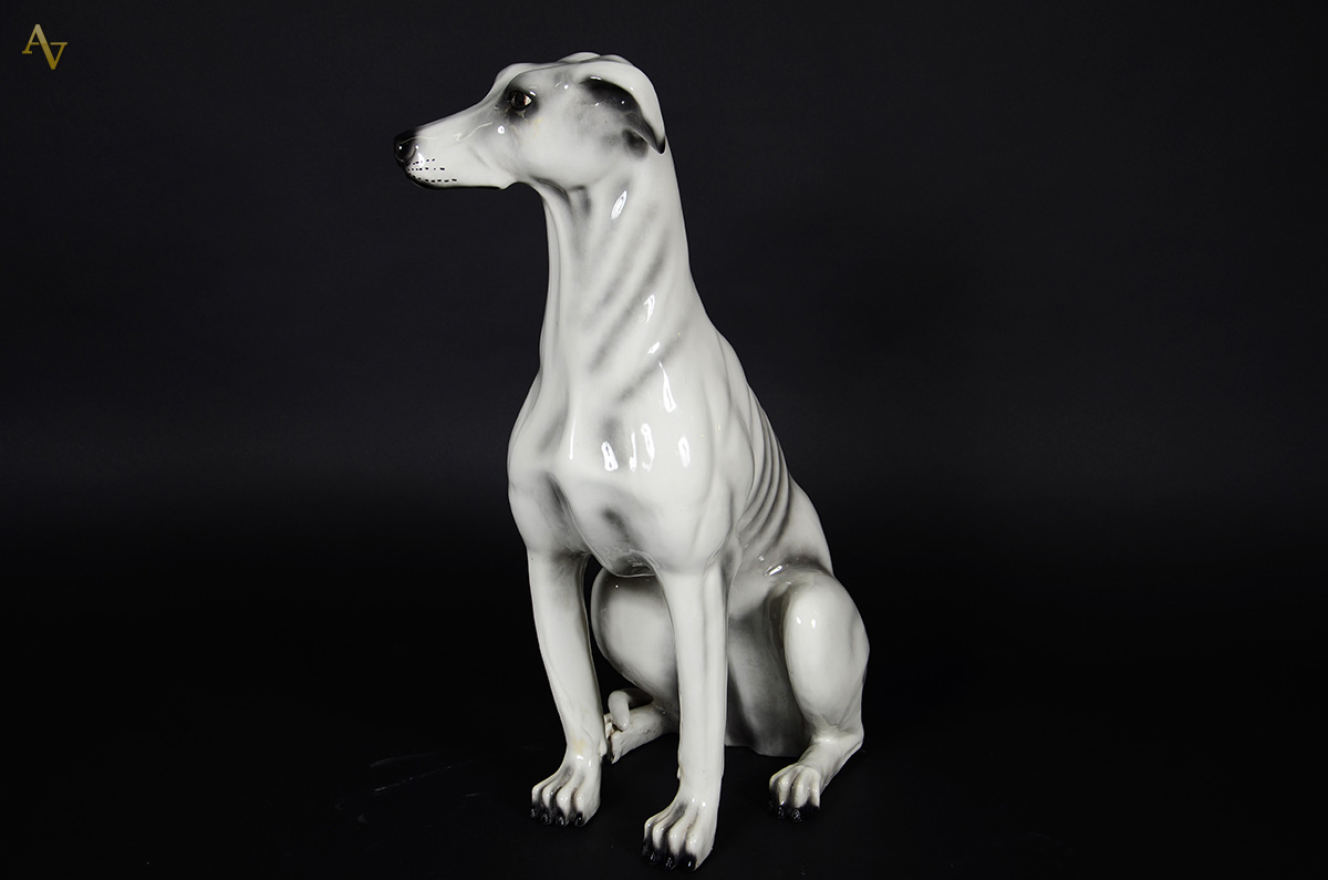 Cachorro de porcelana italiana - Altura 69 cm - foto 2 de 2