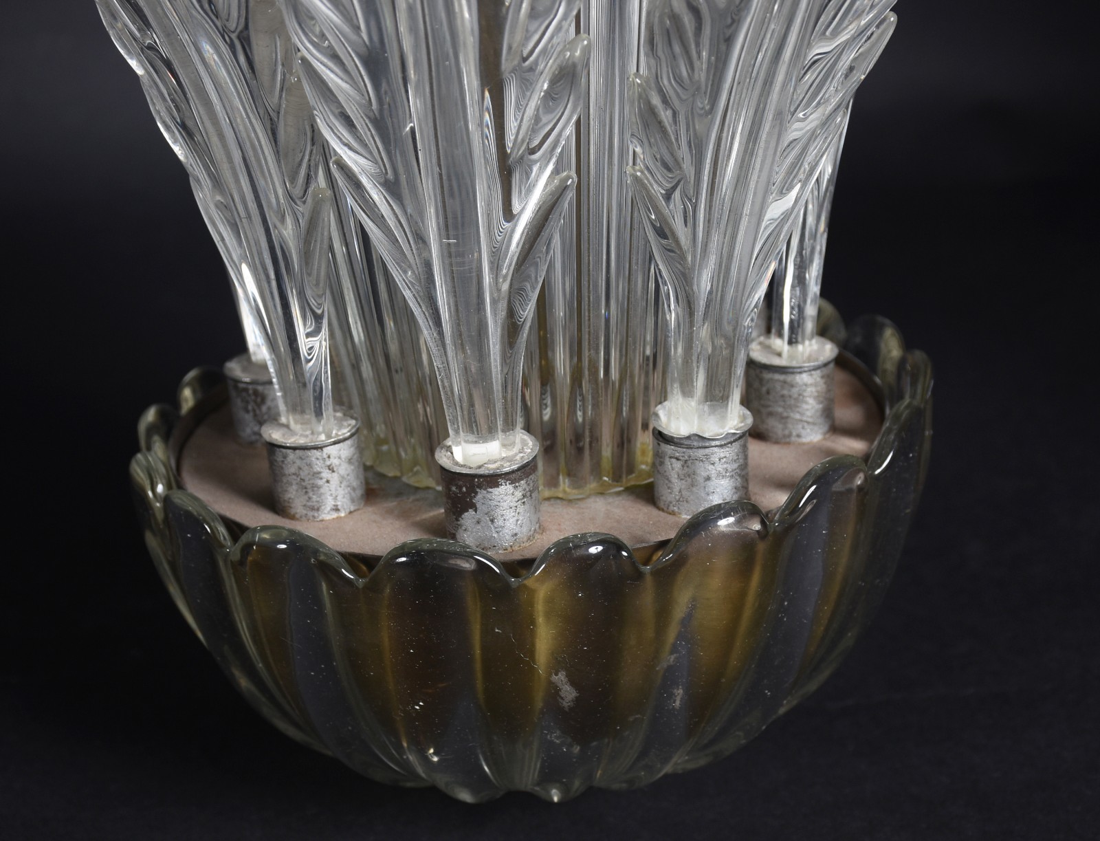Lustre de murano com folhas de vidro translúcido trabalhadas em... - foto 3 de 5