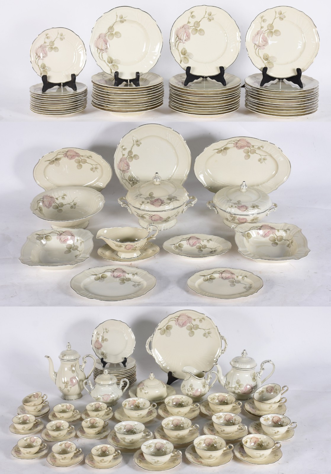 Aparelho de jantar, chá e café de porcelana alemã Rosenthal composto... - foto 1 de 8