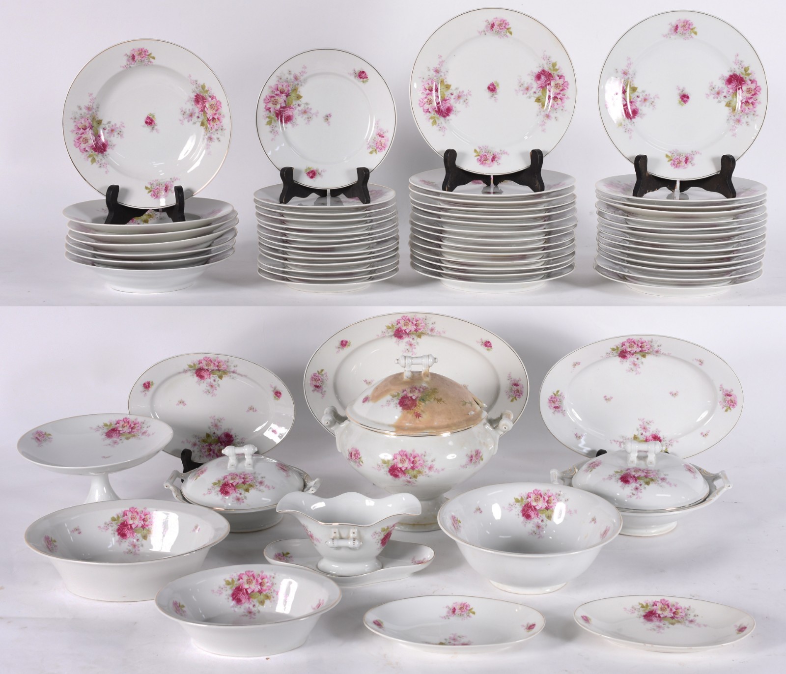 Aparelho de jantar de porcelana Tcheca EPIAG composto de 28 pratos... - foto 1 de 6