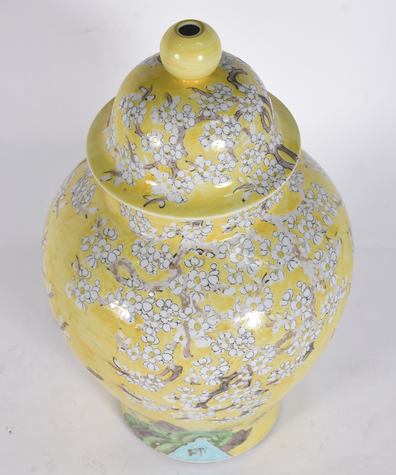 Potiche de porcelana policromada (tampa e base com furo para... - foto 2 de 5
