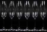 Seis flutes de cristal da Bohemia  200 ml. - Seis flutes de cristal da Bohemia  200 ml.