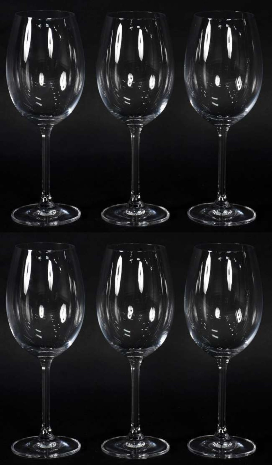 Seis taças de cristal para vinho tinto, 450 ml. - foto 2 de 2