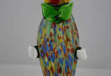 Palhaço de  murano verde mesclado, altura 30 cm. - Palhaço de  murano verde mesclado, altura 30 cm.