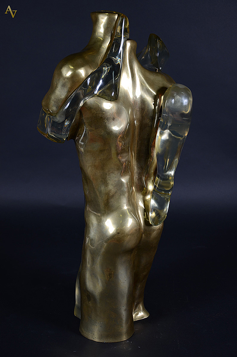 MAX FORTI - Escultura em bronze e resina representando casal... - foto 2 de 2