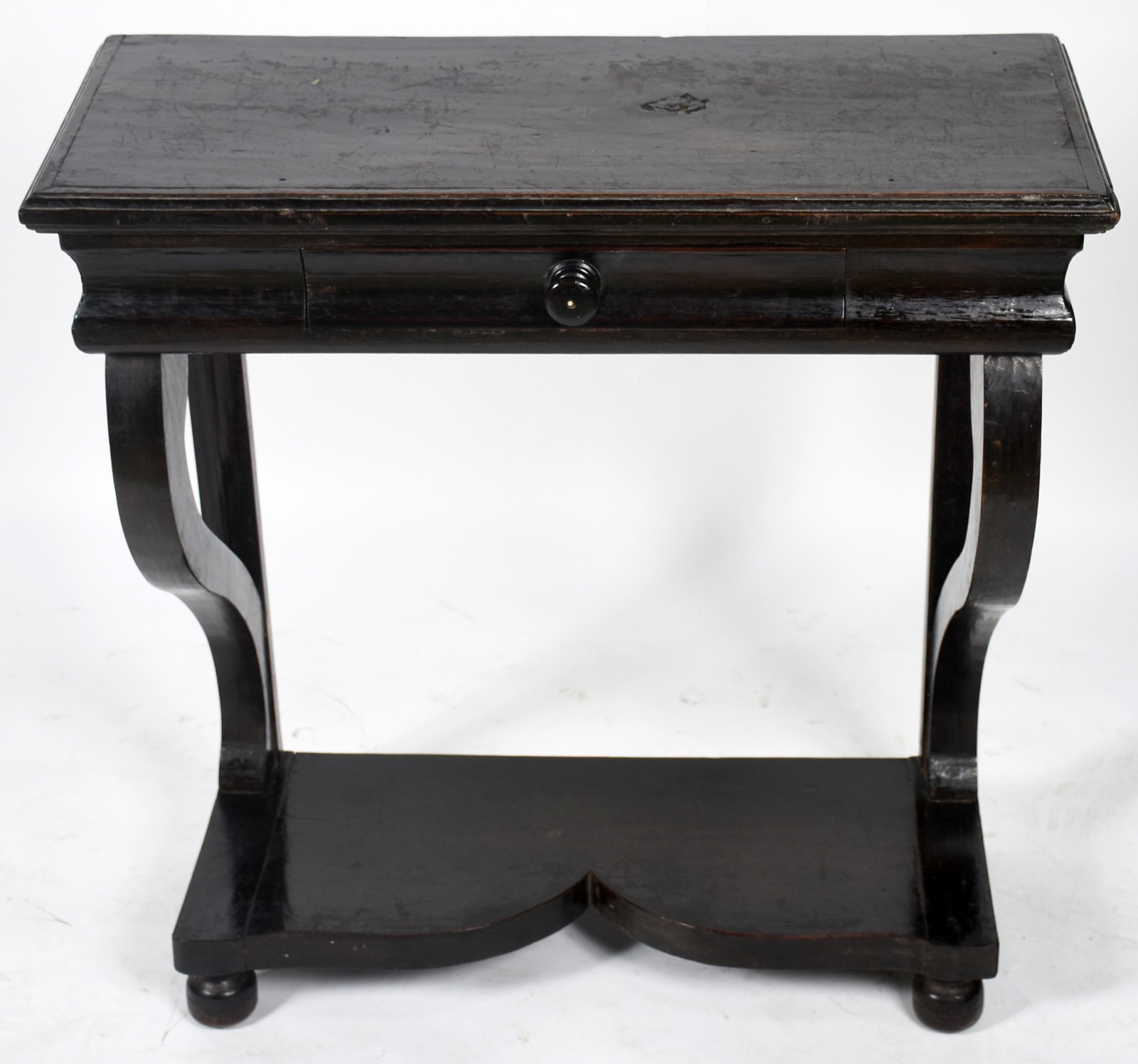 Console de madeira nobre, uma gaveta, pernas frontais arqueadas... - foto 5 de 5