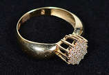 Anel de ouro 18 k com aproximadamente 1,50 cts ... - Anel de ouro 18 k com aproximadamente 1,50 cts de brilhantes - 4,3 g - Aro 21,5