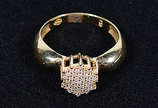 Anel de ouro 18 k com aproximadamente 1,50 cts ... - Anel de ouro 18 k com aproximadamente 1,50 cts de brilhantes - 4,3 g - Aro 21,5