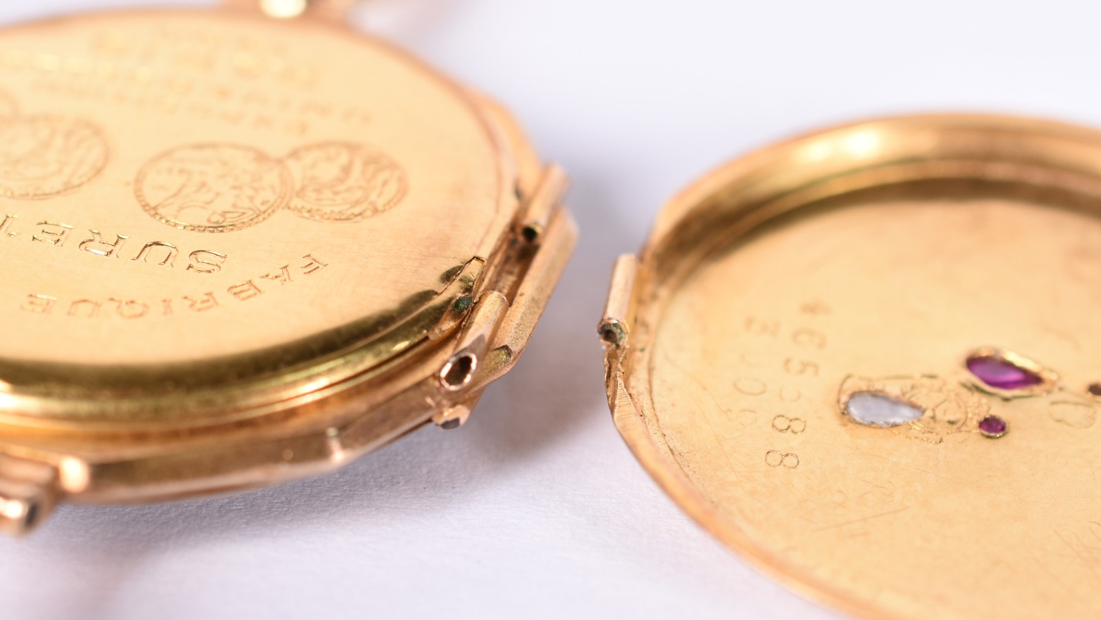 Antigo relógio de pulso, pulseira, caixa e tampa de ouro 18 k... - foto 5 de 8