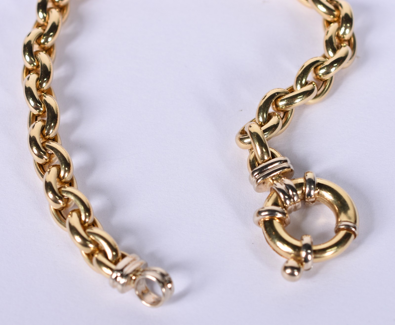 Pulseira em ouro 18 k contraste 750 com élos portugueses com fecho... - foto 3 de 4