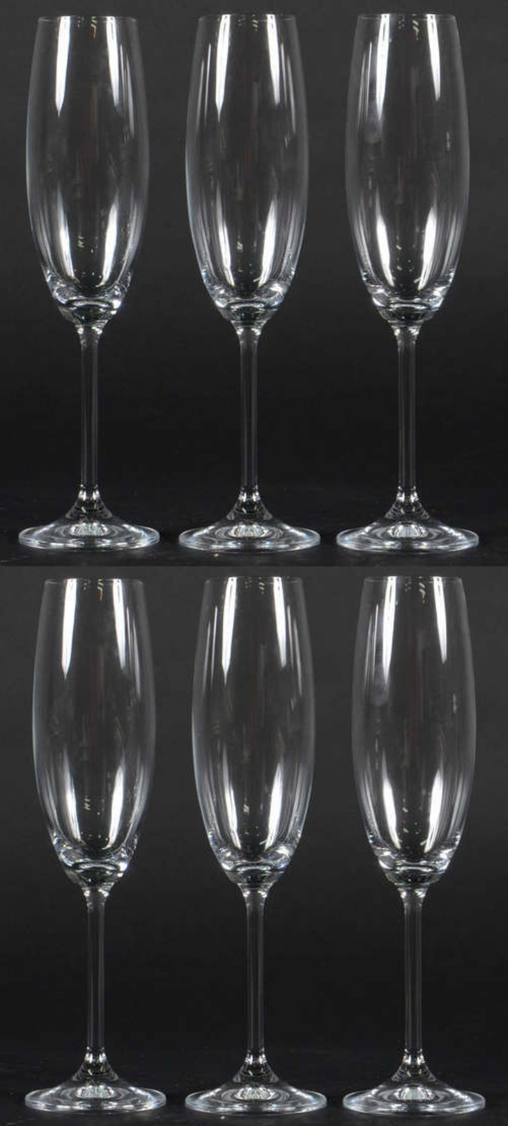 Seis taças de cristal para champagne, 220 ml. - foto 1 de 2