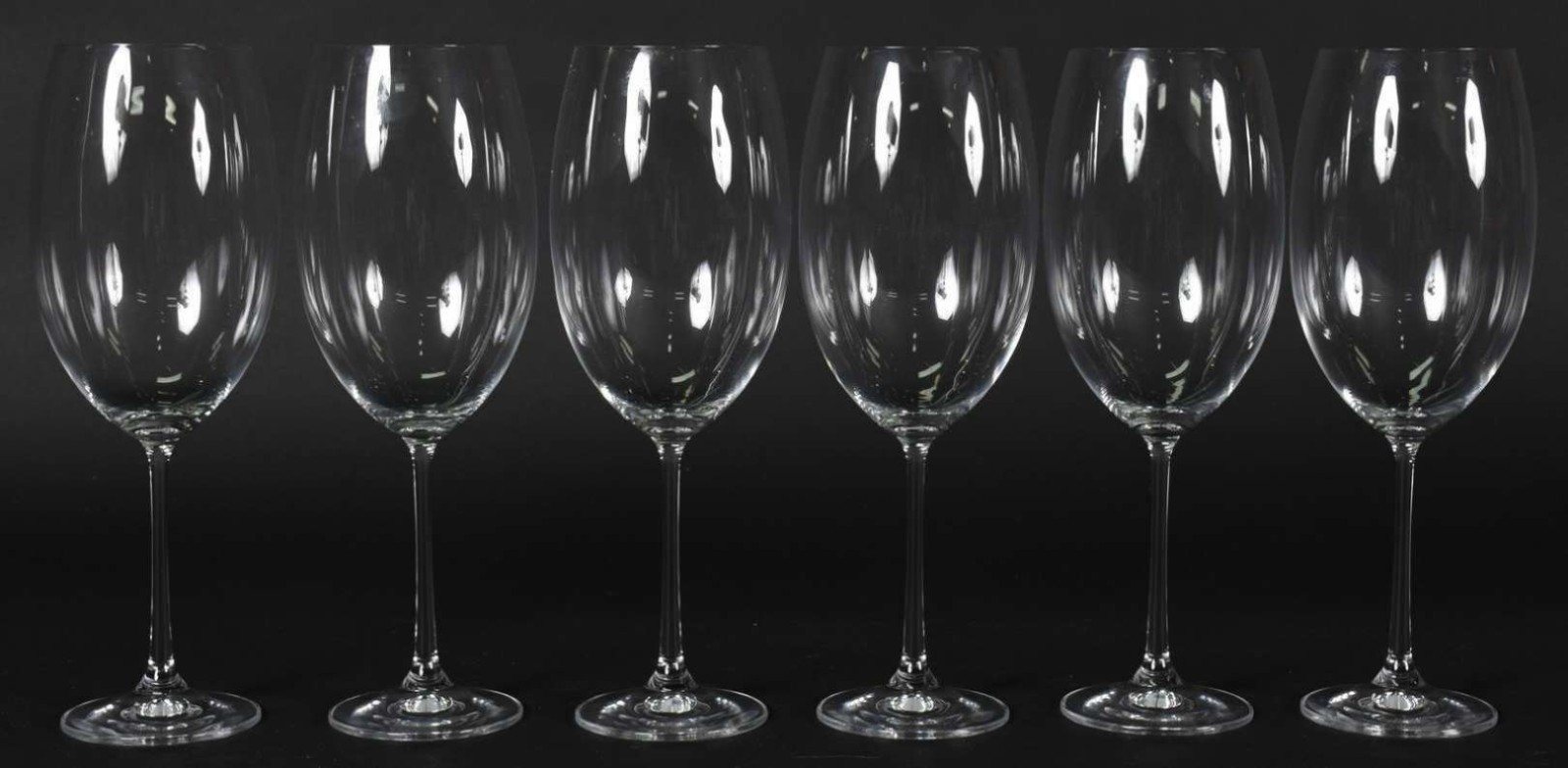 Seis taças em cristal da Bohemia para vinho tinto 800 ml - foto 1 de 2