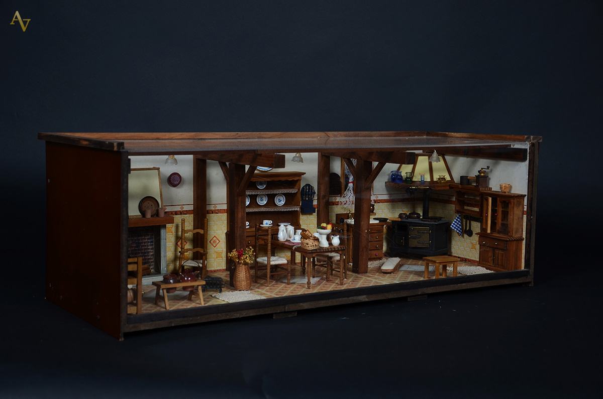 Miniatura representando ambiente de fazenda - caixa de acrílico... - foto 2 de 3