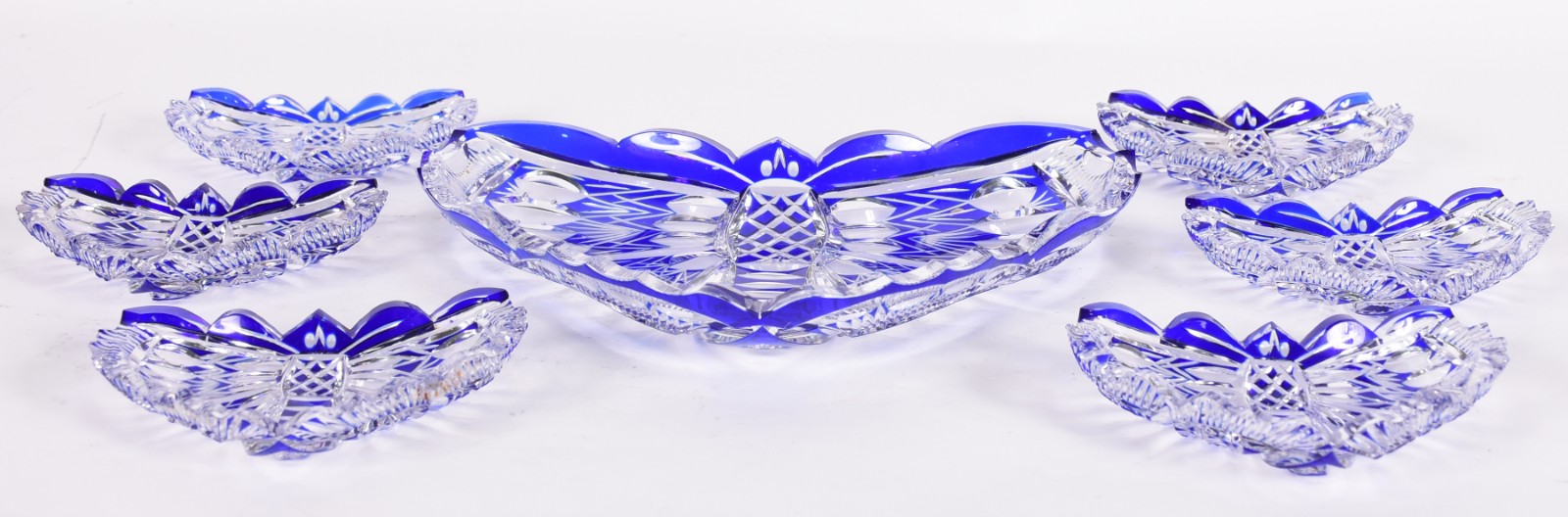 Porta confeitos de cristal double azul lapidado feitio libélula com 6... - foto 3 de 5