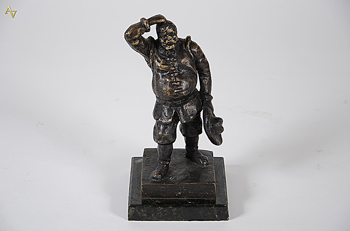 Escultura de bronze repres.figura de Espanhol - Alt: 25cm. - foto 1 de 3