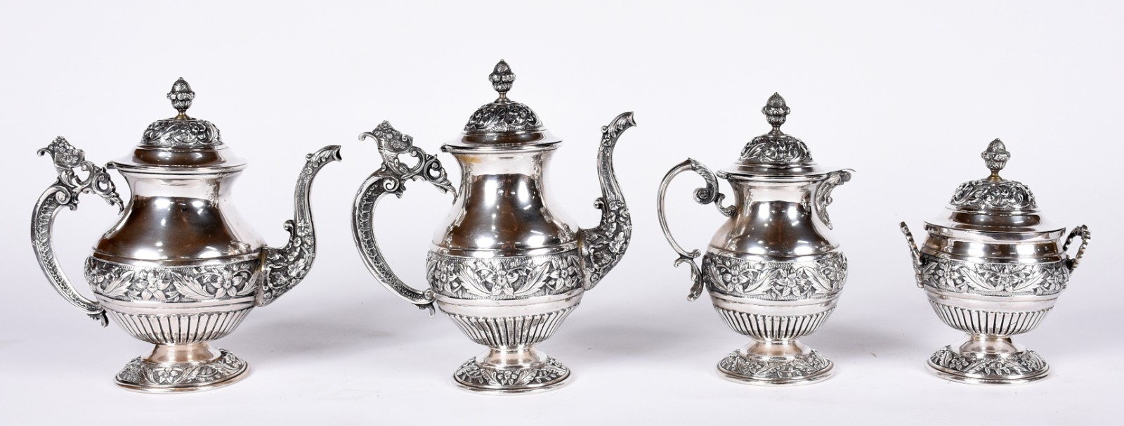 Elegante serviço de chá e café de prata 800 mls contrastada... - foto 1 de 5
