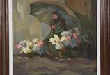 Paulo Marinho (1944), Vendedor de Flores - Óleo sobre tela.