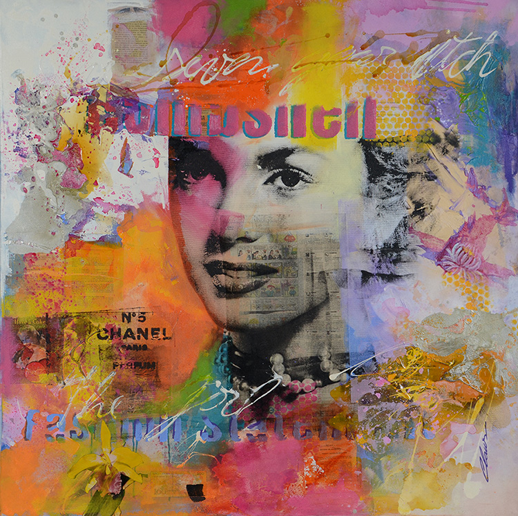 CLAUS COSTA (1971) - Marilyn Monroe - téc. mista - 130 x 130 - foto 2 de 4
