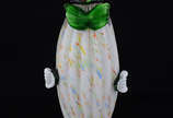 Palhaço de murano branco mesclado, altura 39 cm. - Palhaço de murano branco mesclado, altura 39 cm.