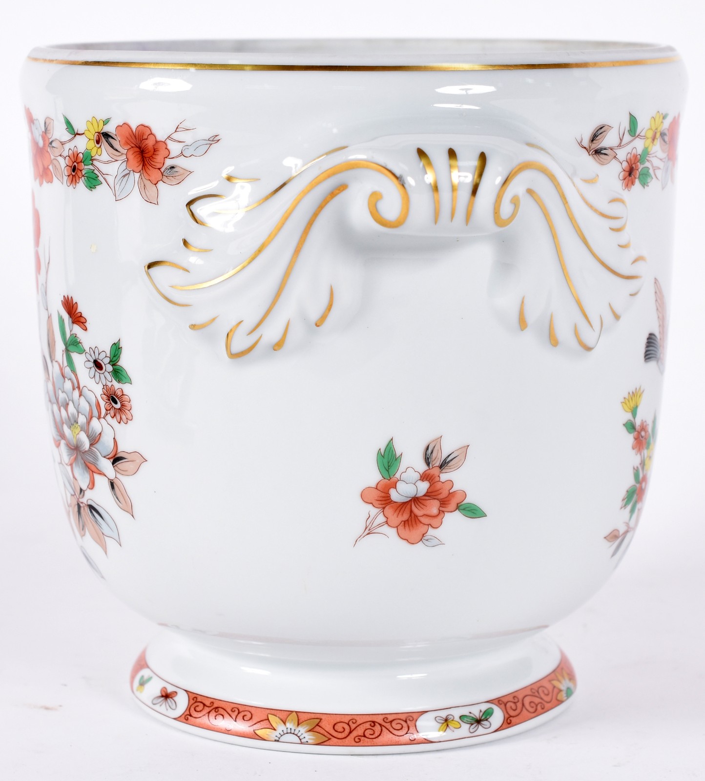 Vaso de porcelana Vista Alegre decoração floral em policromia. - foto 3 de 5