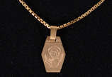 Colar de ouro 18 k com medalha - imagem de anjo... - Colar de ouro 18 k com medalha - imagem de anjo - 7,4 g