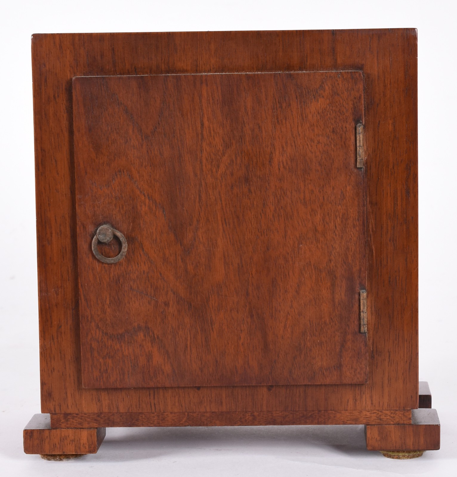 Relógio de mesa alemão estilo Art Deco, mostrador com aro de metal... - foto 4 de 6