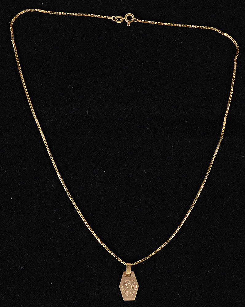 Colar de ouro 18 k com medalha - imagem de anjo - 7,4 g - foto 2 de 2