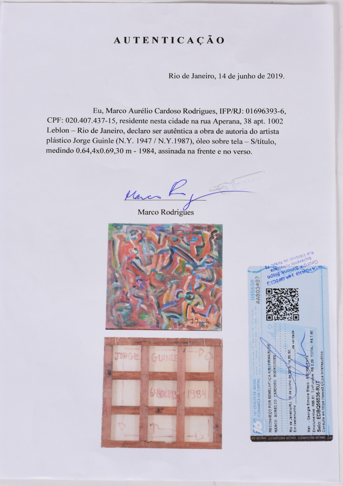 Jorge Guinle (1947-1987), Abstrato - foto 4 de 4