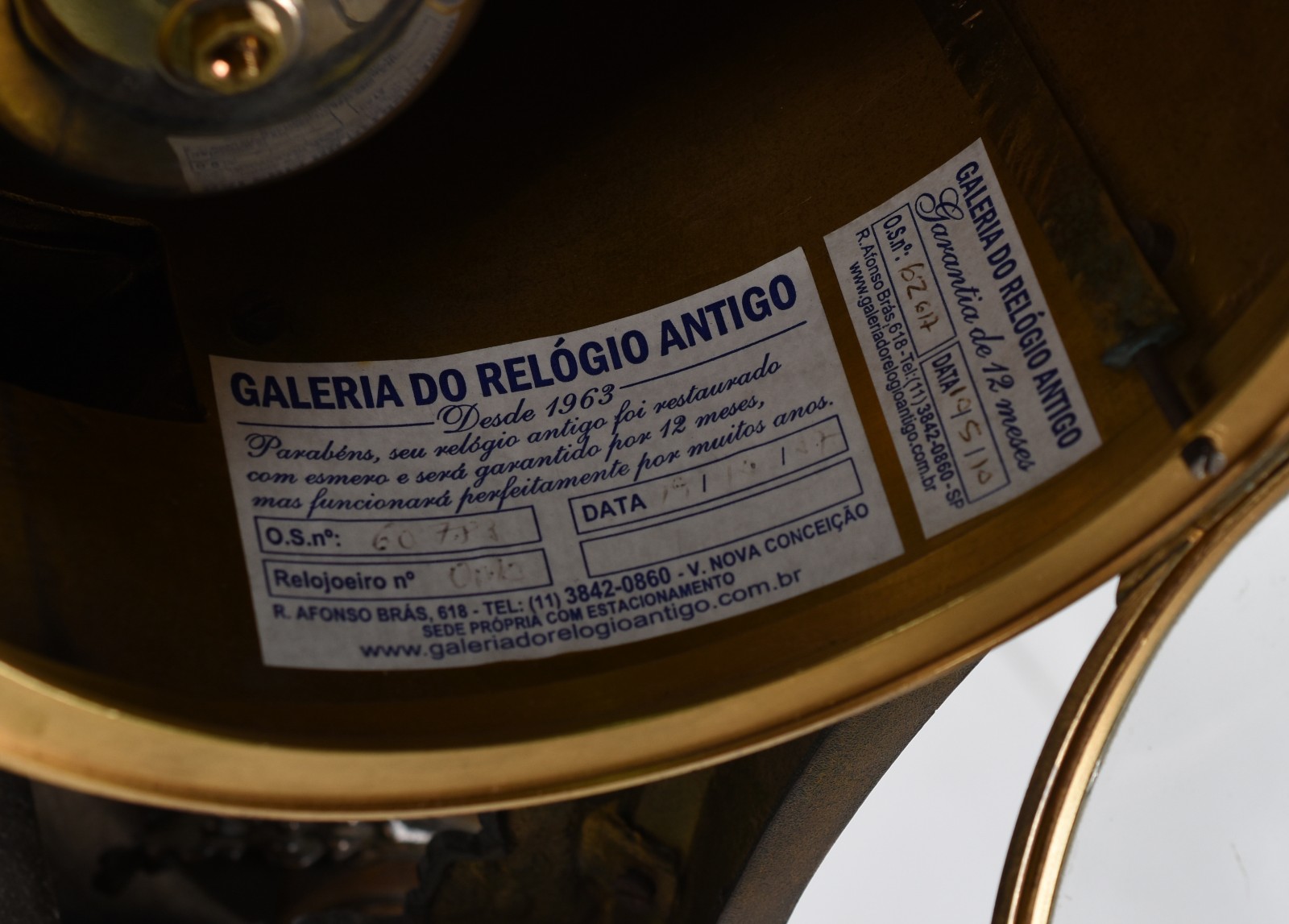 Belíssimo Relógio francês de mesa, mostrador de porcelana com... - foto 6 de 7