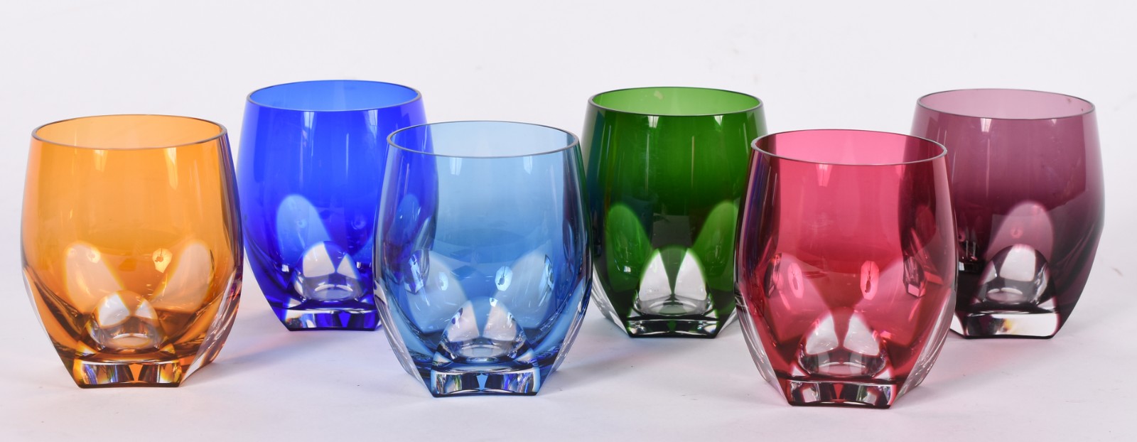 Seis copos para whisky de cristal double lapidação "dedão" em várias... - foto 1 de 4